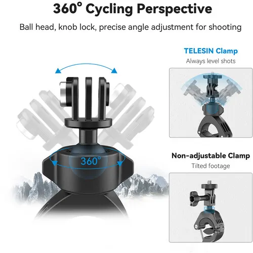 TELESIN Bike Handlebar Clamp Mount TE-HBM-004 - Image 9