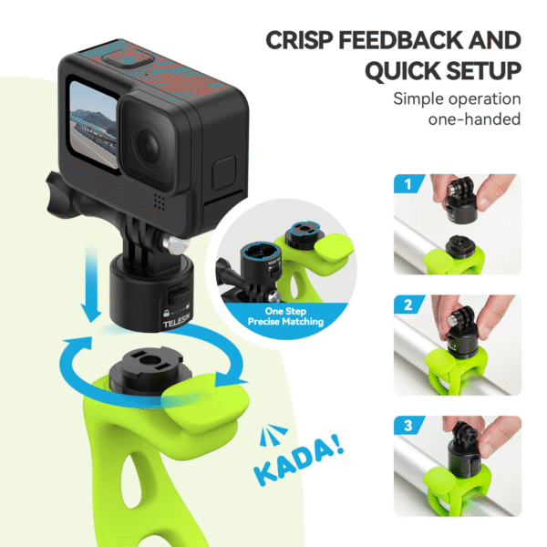 TELESIN Quick Release Elastic Small Q Handlebar Mount TLQ-006 - Image 2