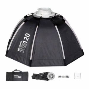 Triopo Quick Setup Octagon Softbox K3120cm + Honeycomb Grid with Detachable Bowens Mount, Reflective Silver Interior for Studio Photography